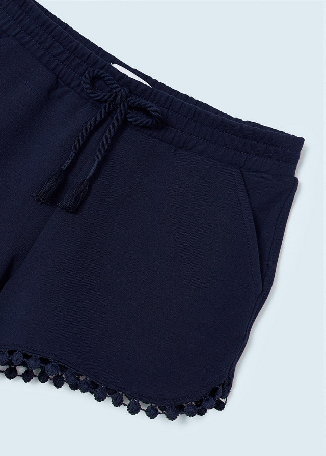 Navy Cotton Jersey Shorts