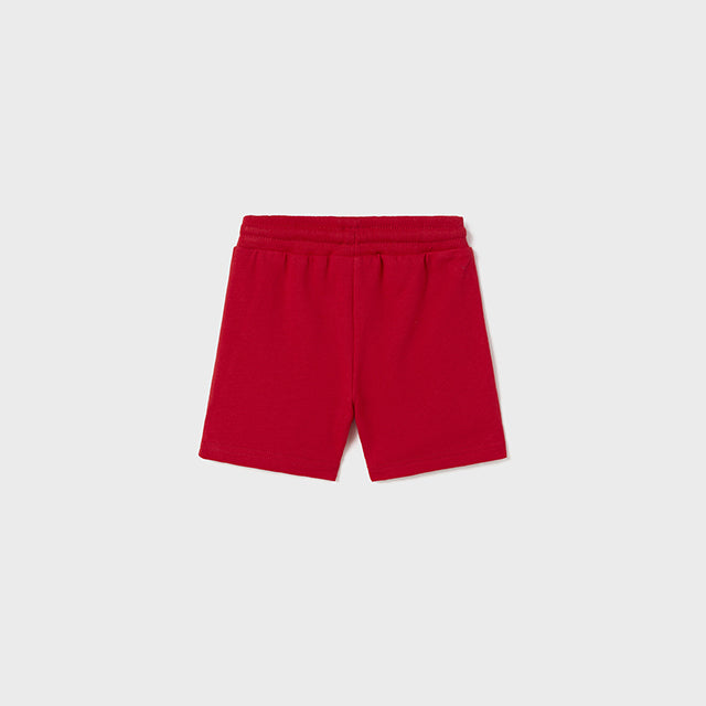 Red Basic Fleece Shorts