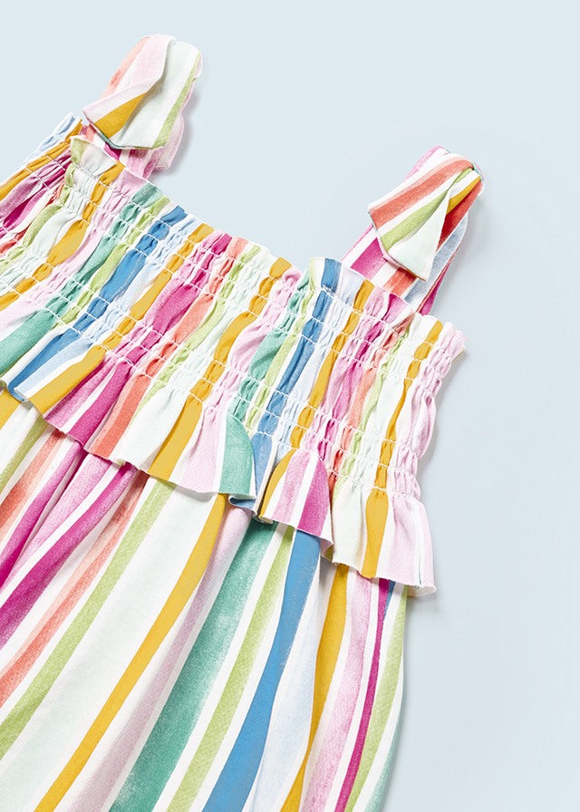 Multicolor Stripes Knit Printed Jumpsuit