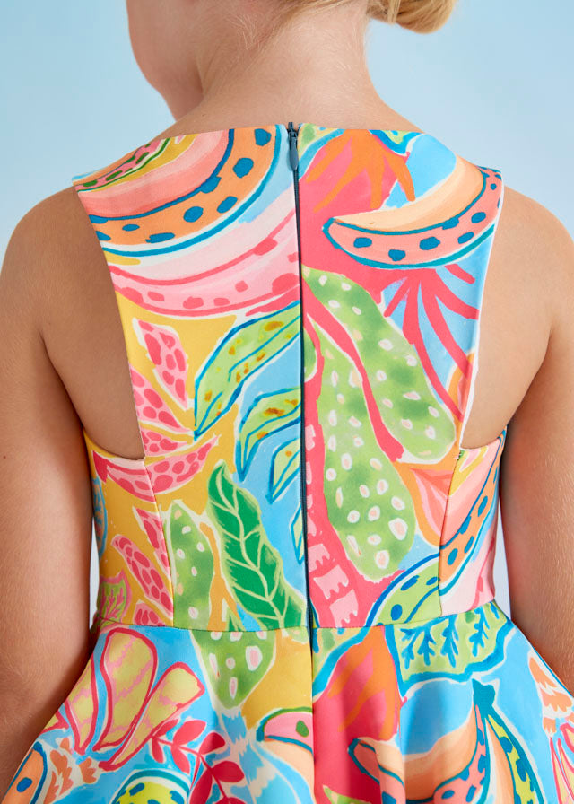 Printed Crepe Dress