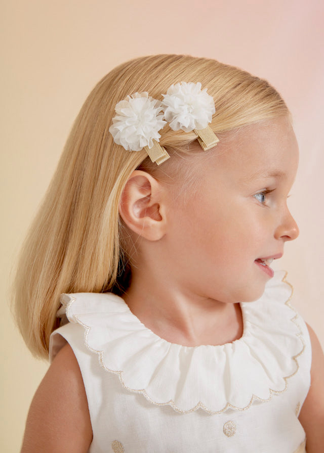 White Flower Hair Clip