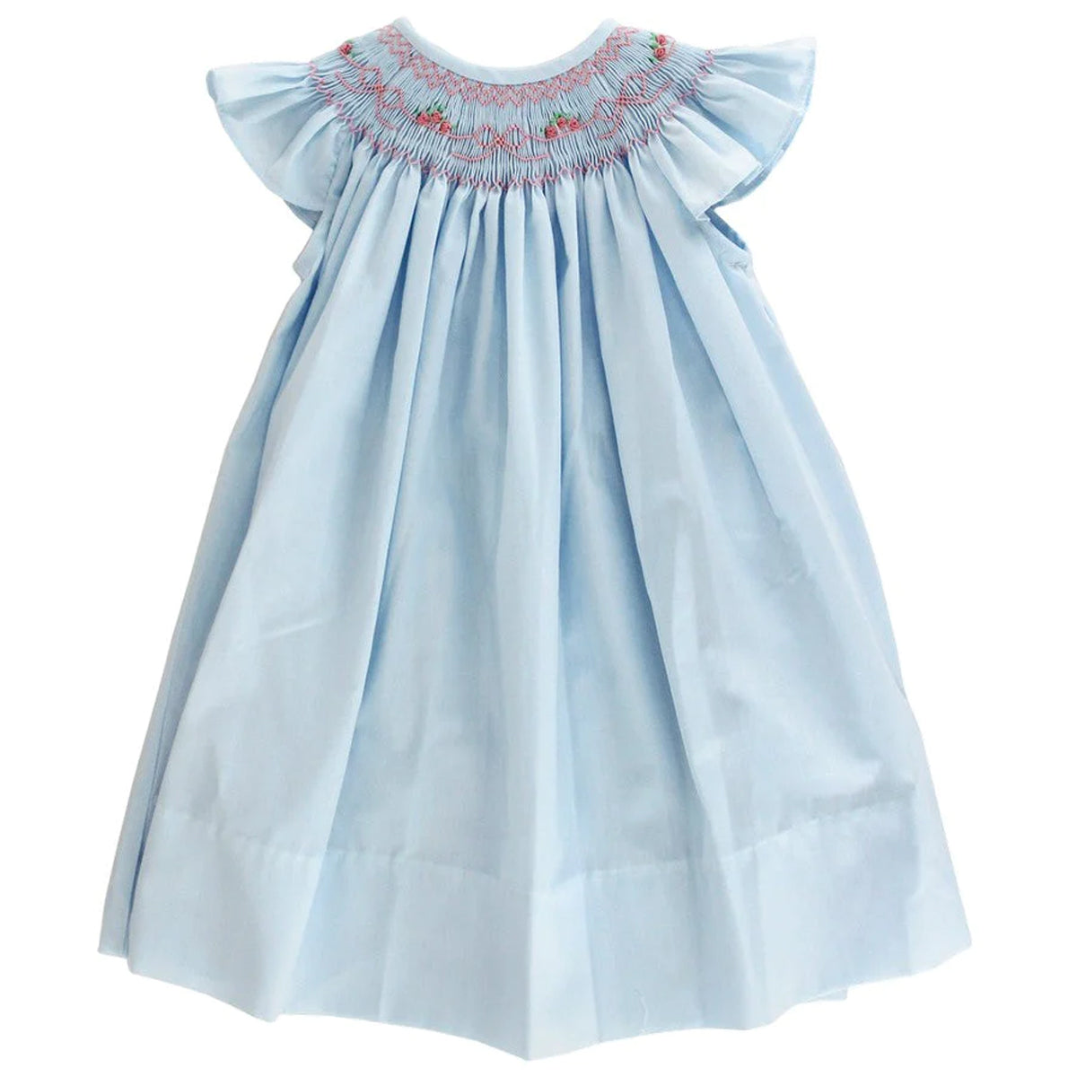 Pale Blue w/ Bow Stitch Bishop Dress