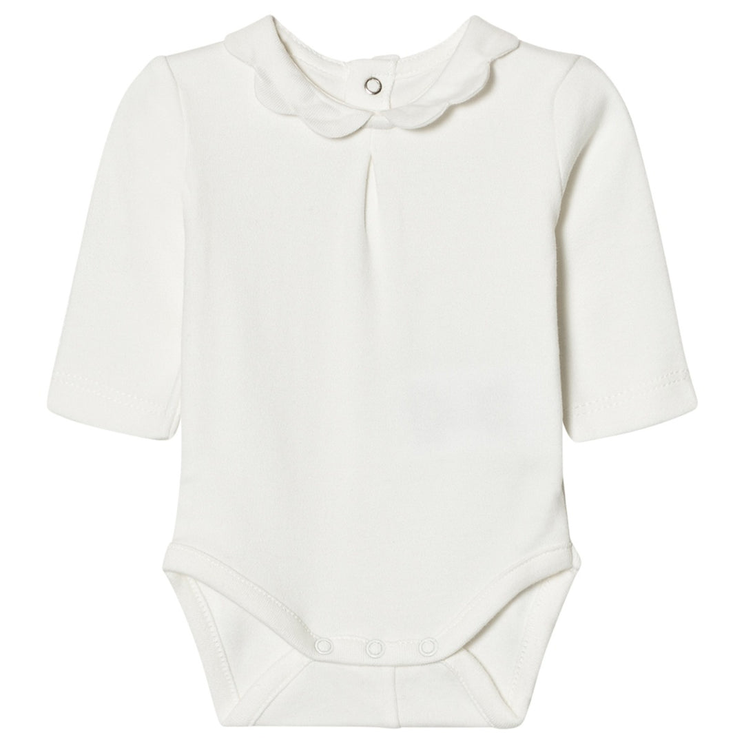 Ivory Scallop Collar Onesie