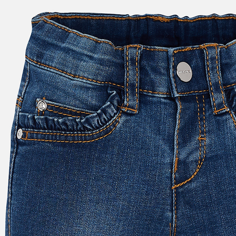 Ruffle Pocket Skinny Jeans