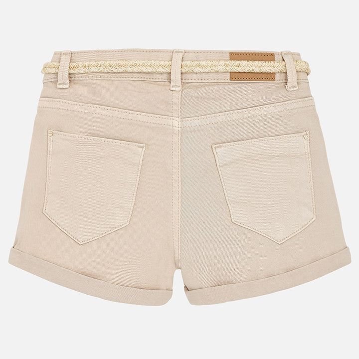 Beige Shorts with Belt