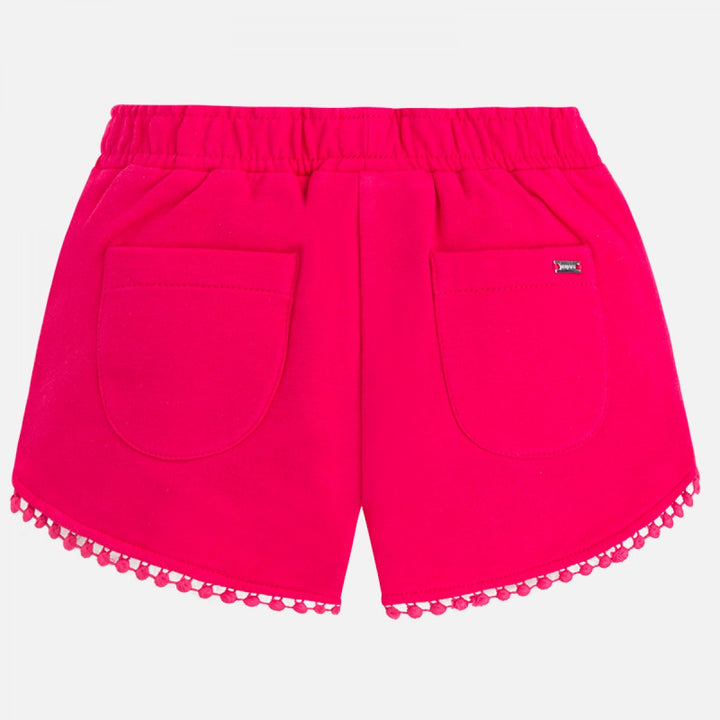 Magenta Tassel Knit Shorts