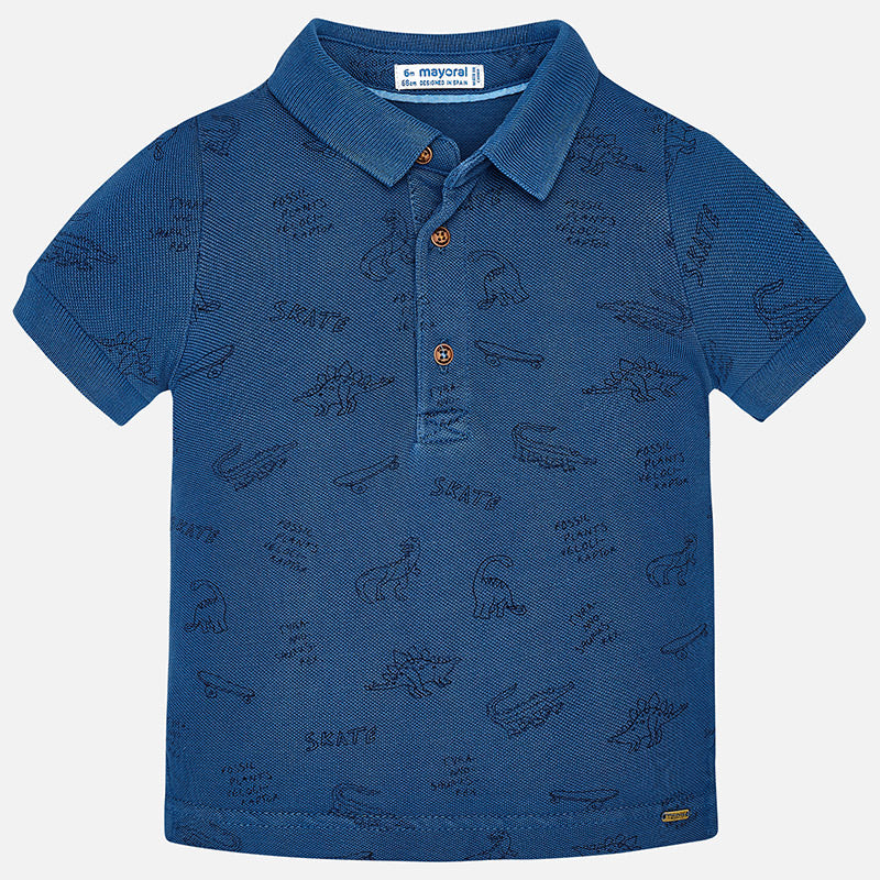 Blue Dino Polo Shirt