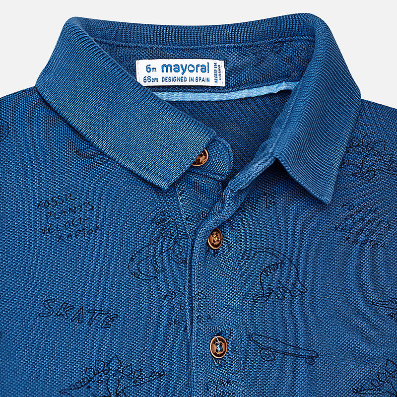 Blue Dino Polo Shirt