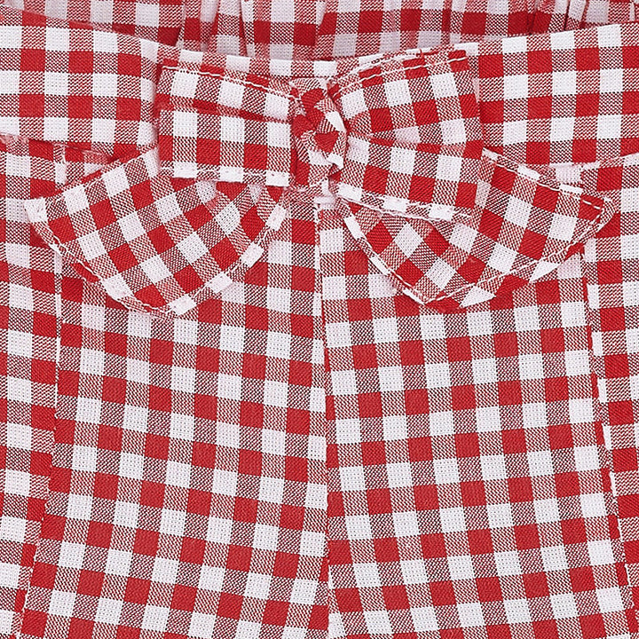 Red Gingham Scallop Shorts