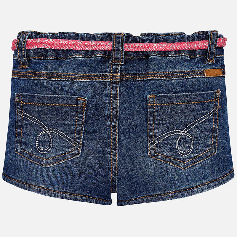 Rhinestone Dark Denim Shorts & Belt