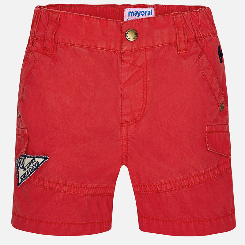 Cherry Poplin Bermuda Shorts