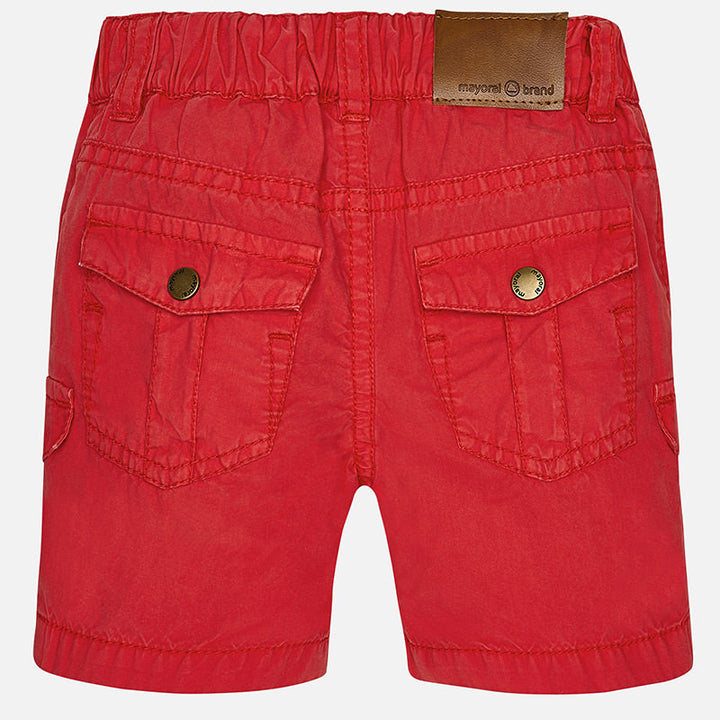 Cherry Poplin Bermuda Shorts