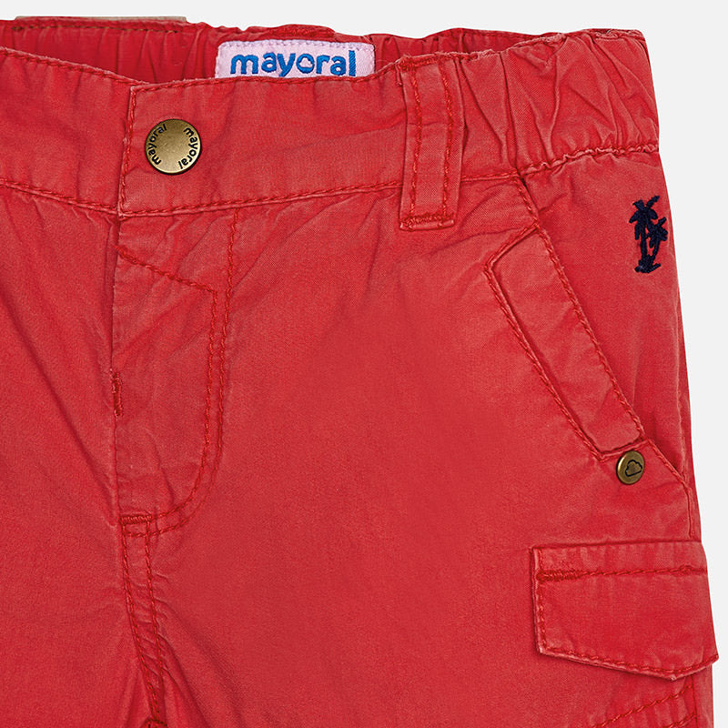 Cherry Poplin Bermuda Shorts
