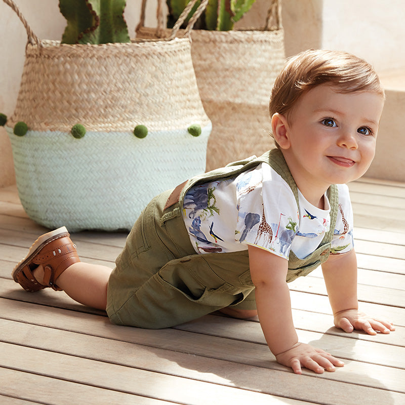 Olive Green Short Dungarees/Overalls