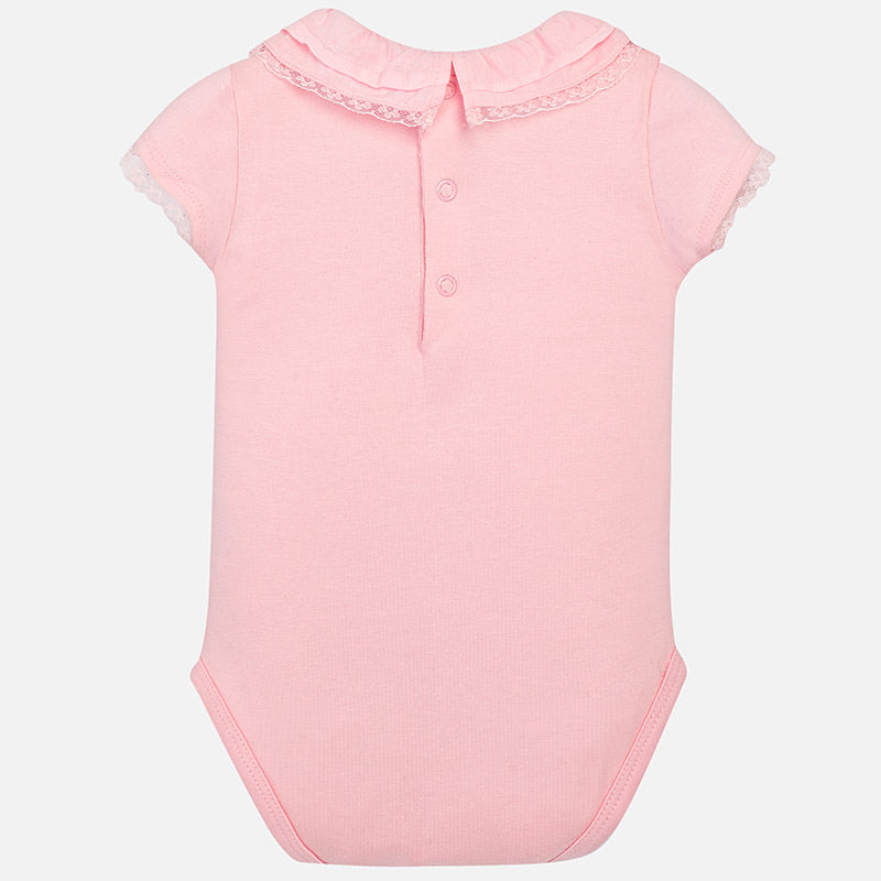 Pink Ruffle & Lace Onesie