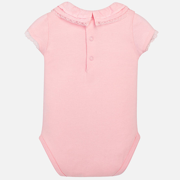 Pink Ruffle & Lace Onesie