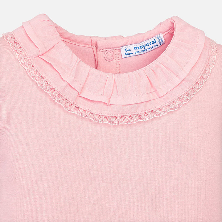 Pink Ruffle & Lace Onesie