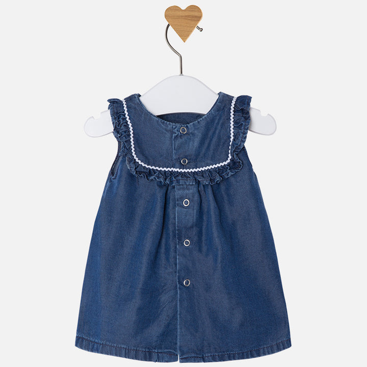 Daisy Embroidered Denim Dress