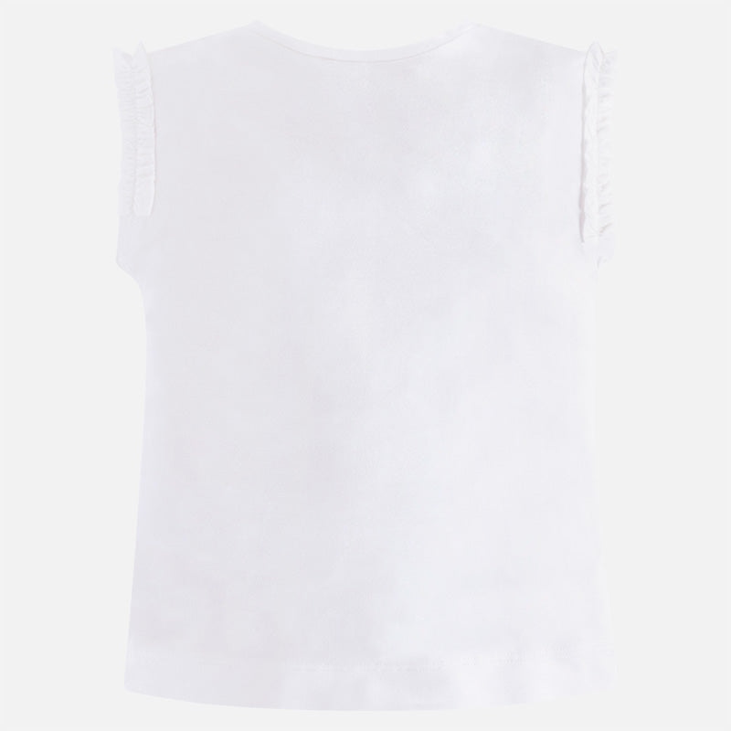 White Ruffle Sleeveless Top