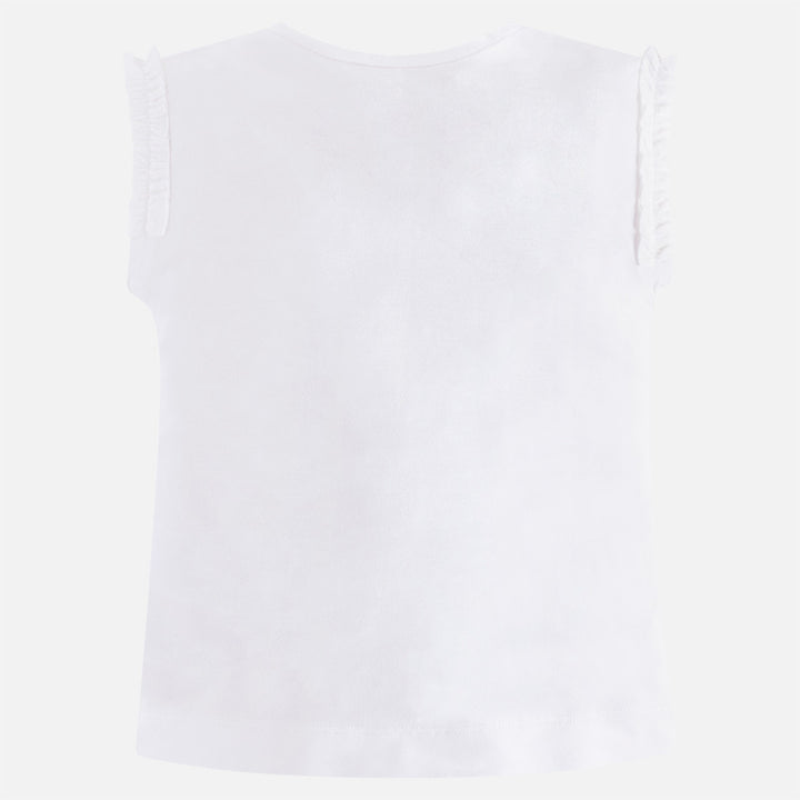 White Ruffle Sleeveless Top
