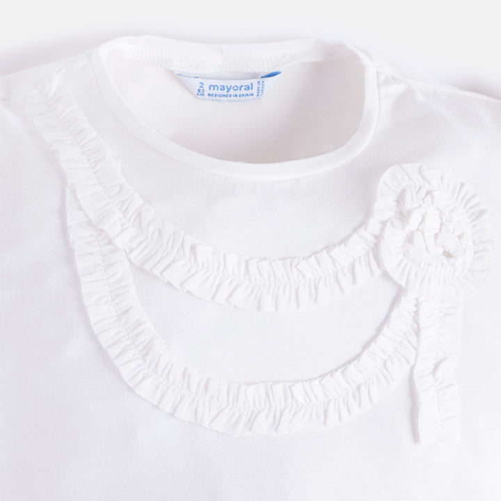 White Ruffle Sleeveless Top