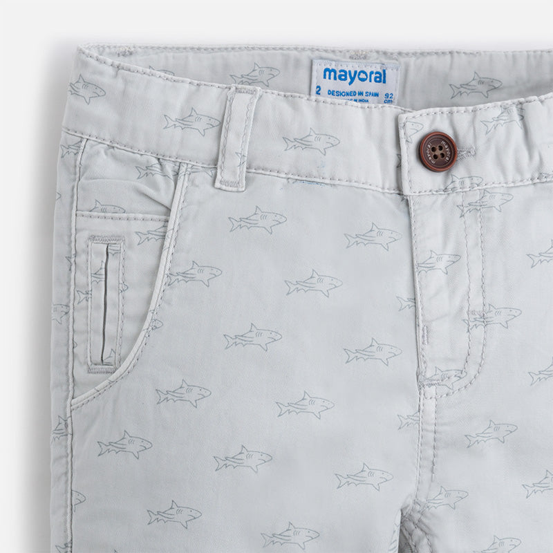 Stone Shark Print Shorts