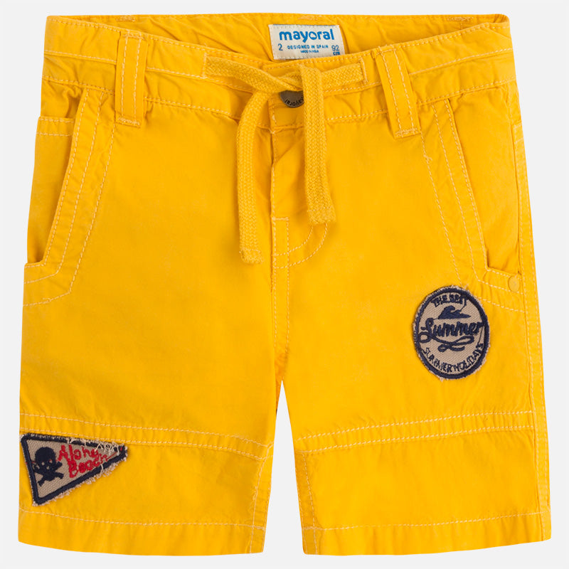 Yellow Patchwork Shorts