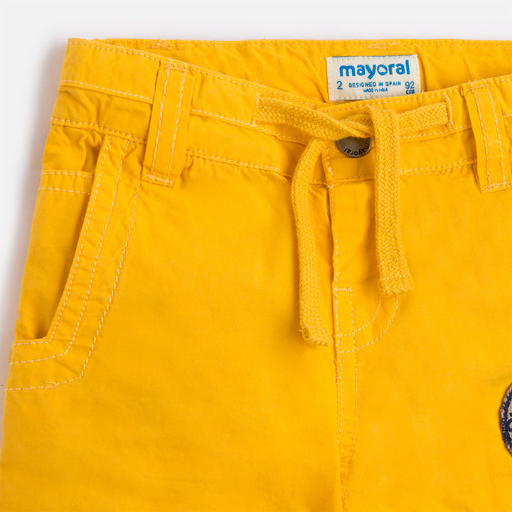 Yellow Patchwork Shorts