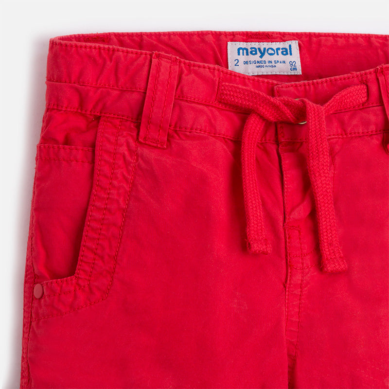 Red Patchwork Shorts