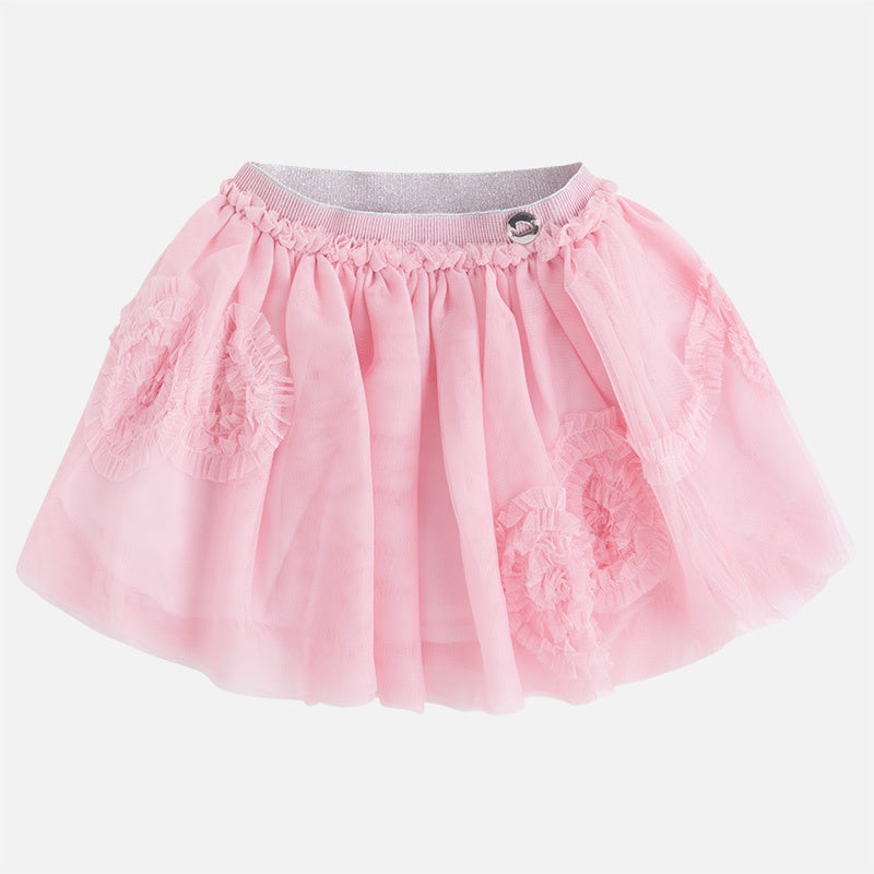 Pink Tulle Rosette Skirt