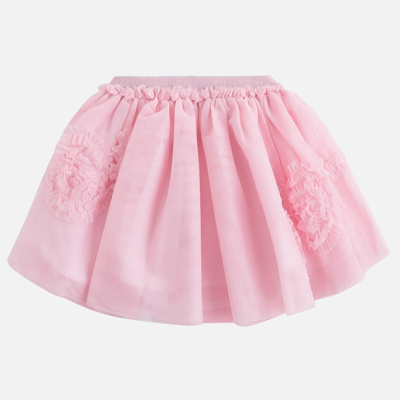Pink Tulle Rosette Skirt