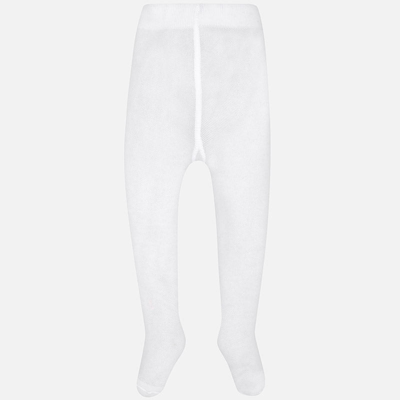 White Ruffle Footed Tights