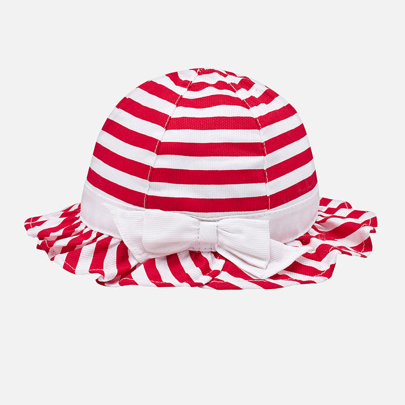 Red & White Stripe Piqué Sun Hat