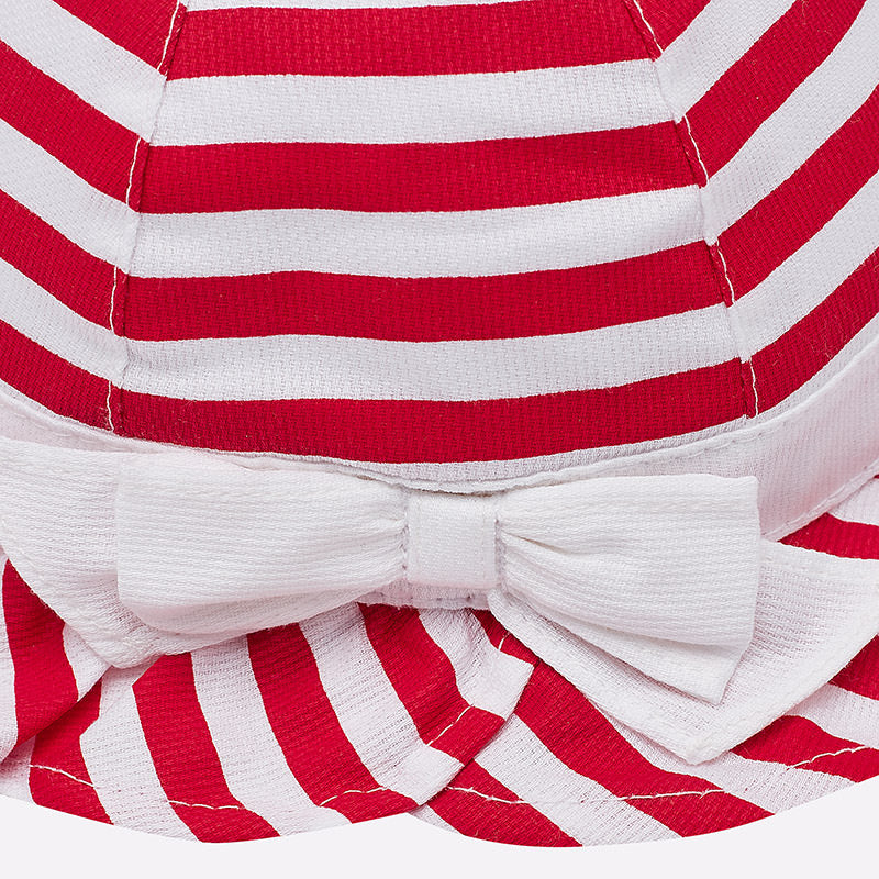 Red & White Stripe Piqué Sun Hat