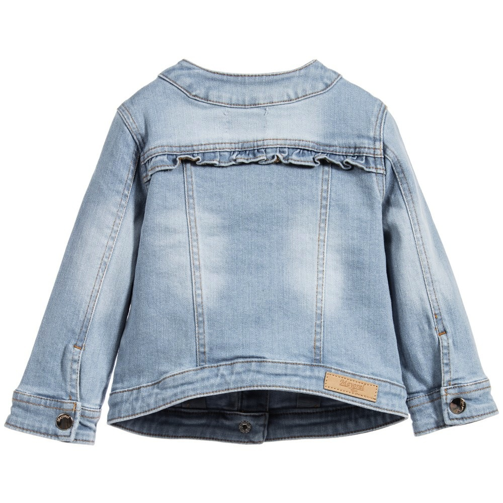 Denim Jacket with Flower Applique