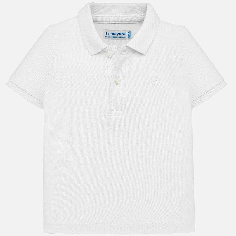 White Short Sleeved Polo Shirt