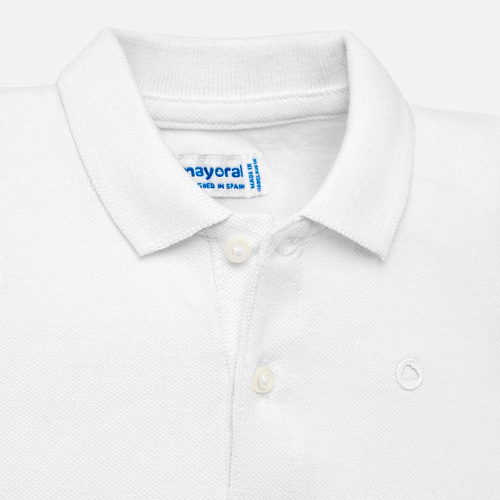 White Short Sleeved Polo Shirt