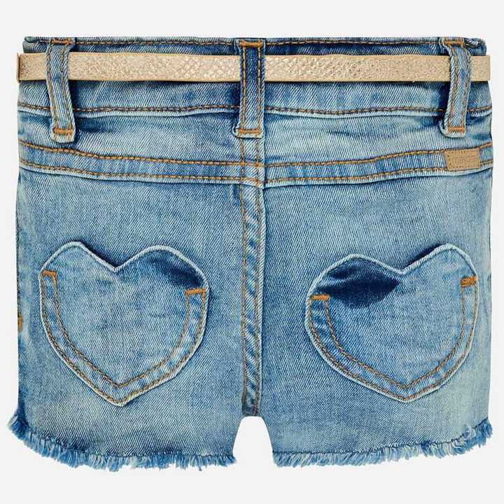 Denim Shorts With Belt