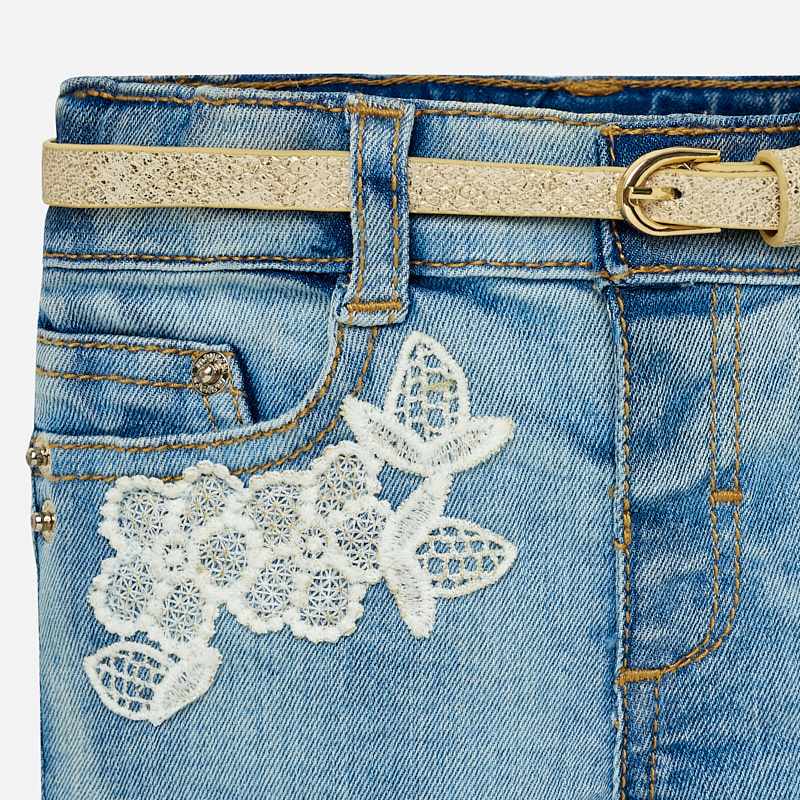 Denim Shorts With Belt