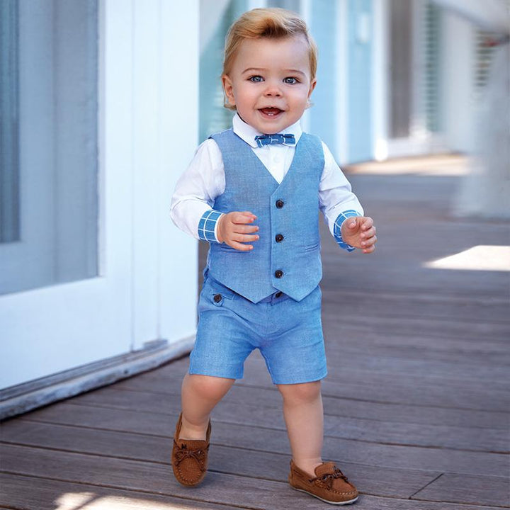 Light Blue Linen Vest