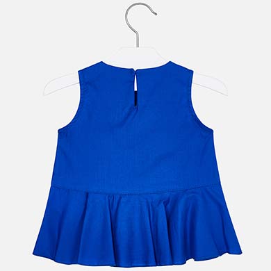 Blue Ruffled Blouse