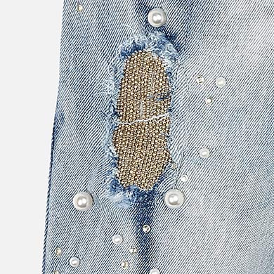 Bleached Denim Jeans