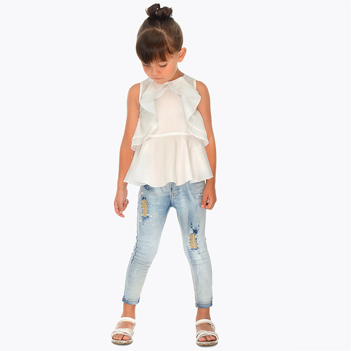 Bleached Denim Jeans