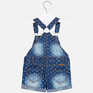 Polka Dot Denim Overalls