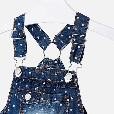 Polka Dot Denim Overalls