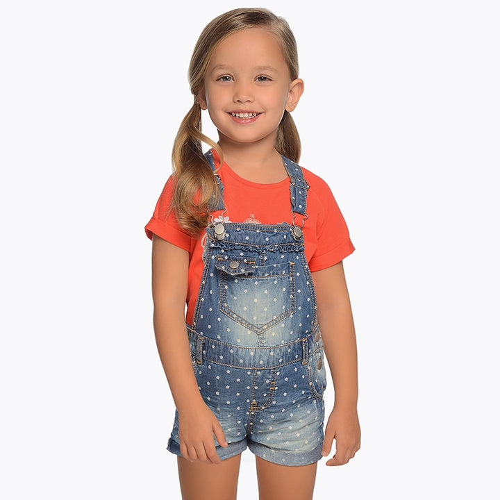 Polka Dot Denim Overalls