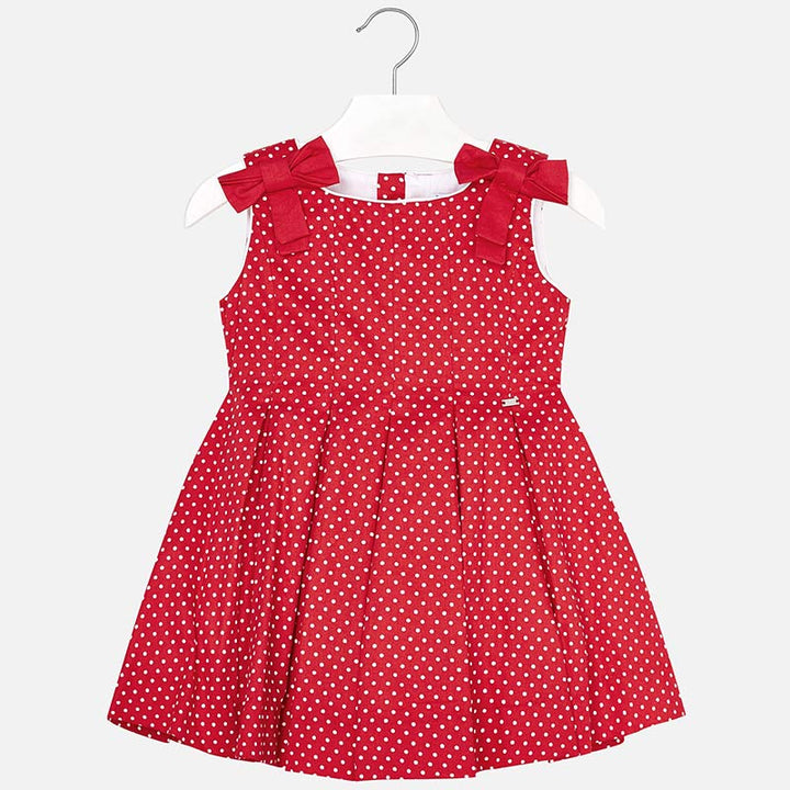 Red Polka Dot Dress With Bows