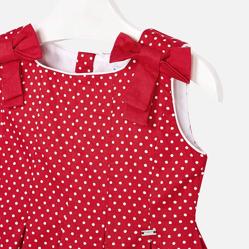 Red Polka Dot Dress With Bows