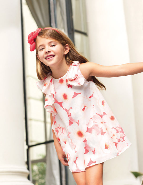Floral Dress With Ruffles 