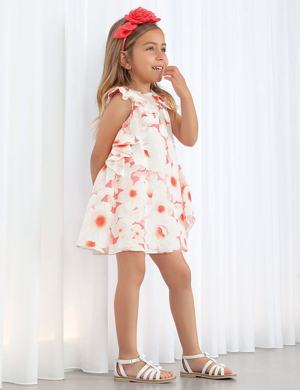 Floral Dress With Ruffles 